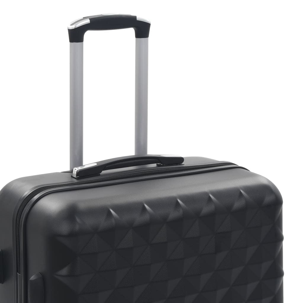 vidaXL Hardcase Trolley Set 3 Pcs | Durable Black ABS Design - My Web Bazaar