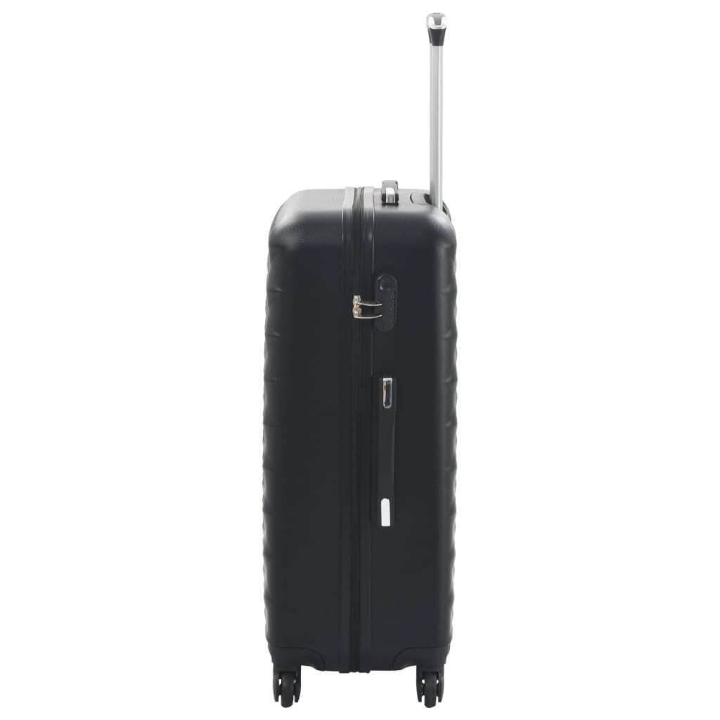 vidaXL Hardcase Trolley Set 3 Pcs | Durable Black ABS Design - My Web Bazaar