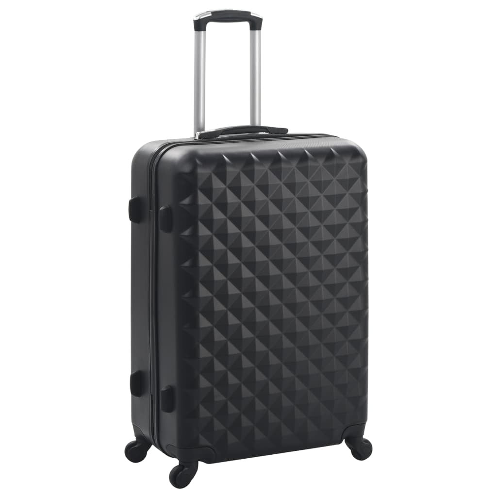 vidaXL Hardcase Trolley Set 3 Pcs | Durable Black ABS Design - My Web Bazaar