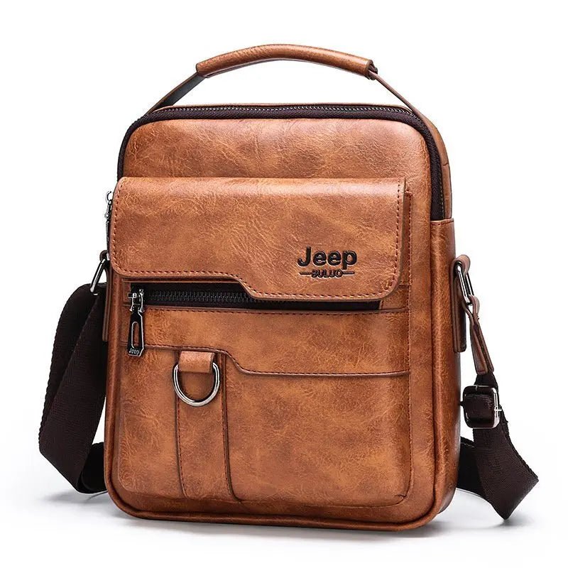 Vintage PU Leather Messenger Bag for Men | Stylish Crossbody Satchel - My Web Bazaar