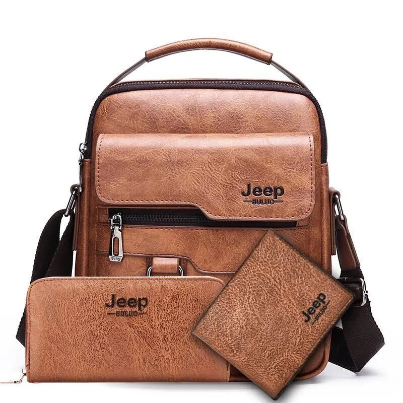 Vintage PU Leather Messenger Bag for Men | Stylish Crossbody Satchel - My Web Bazaar
