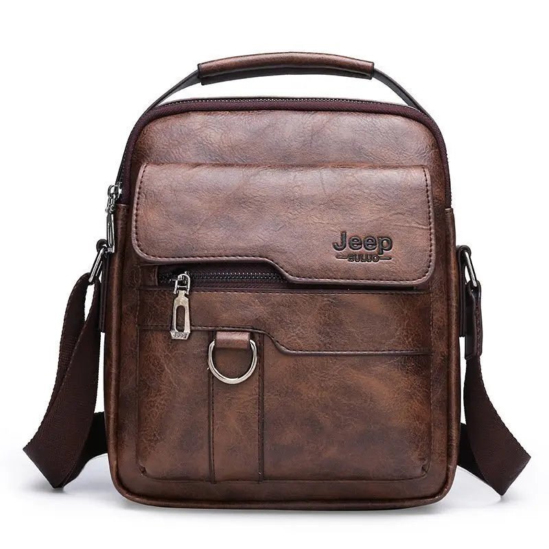 Vintage PU Leather Messenger Bag for Men | Stylish Crossbody Satchel - My Web Bazaar