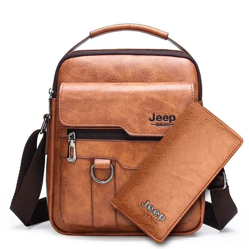 Vintage PU Leather Messenger Bag for Men | Stylish Crossbody Satchel - My Web Bazaar