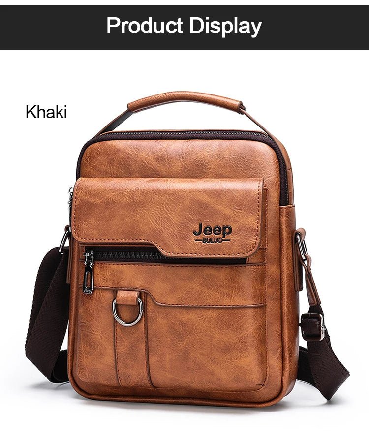 Vintage PU Leather Messenger Bag for Men | Stylish Crossbody Satchel - My Web Bazaar