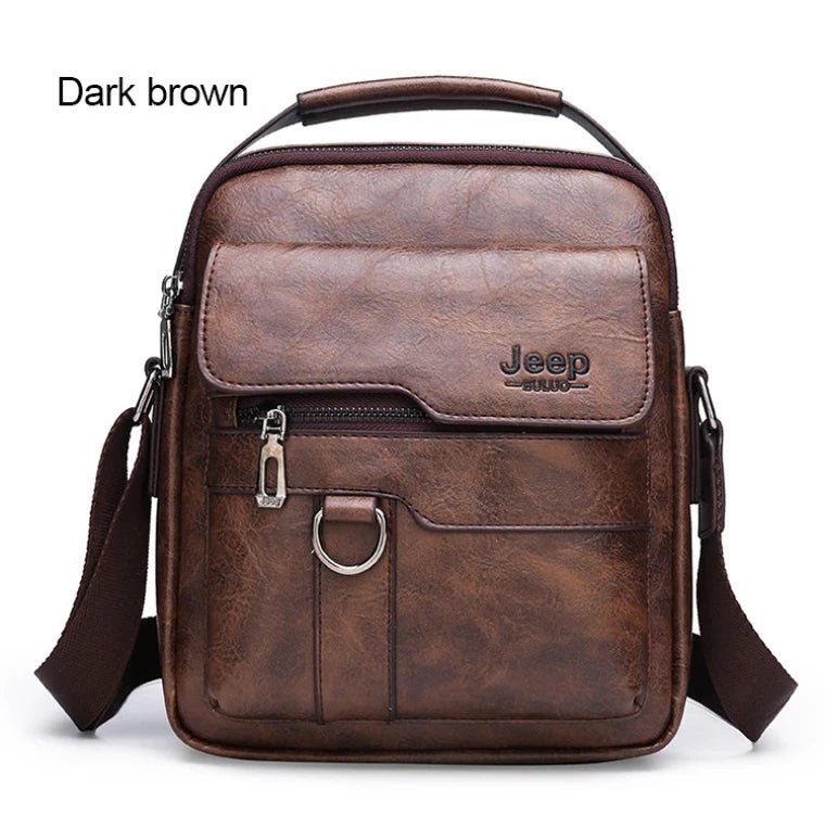 Vintage PU Leather Messenger Bag for Men | Stylish Crossbody Satchel - My Web Bazaar