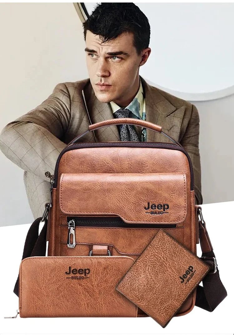 Vintage PU Leather Messenger Bag for Men | Stylish Crossbody Satchel - My Web Bazaar