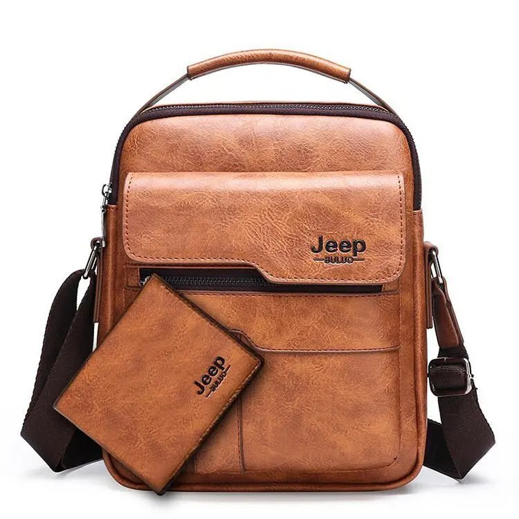 Vintage PU Leather Messenger Bag for Men | Stylish Crossbody Satchel - My Web Bazaar
