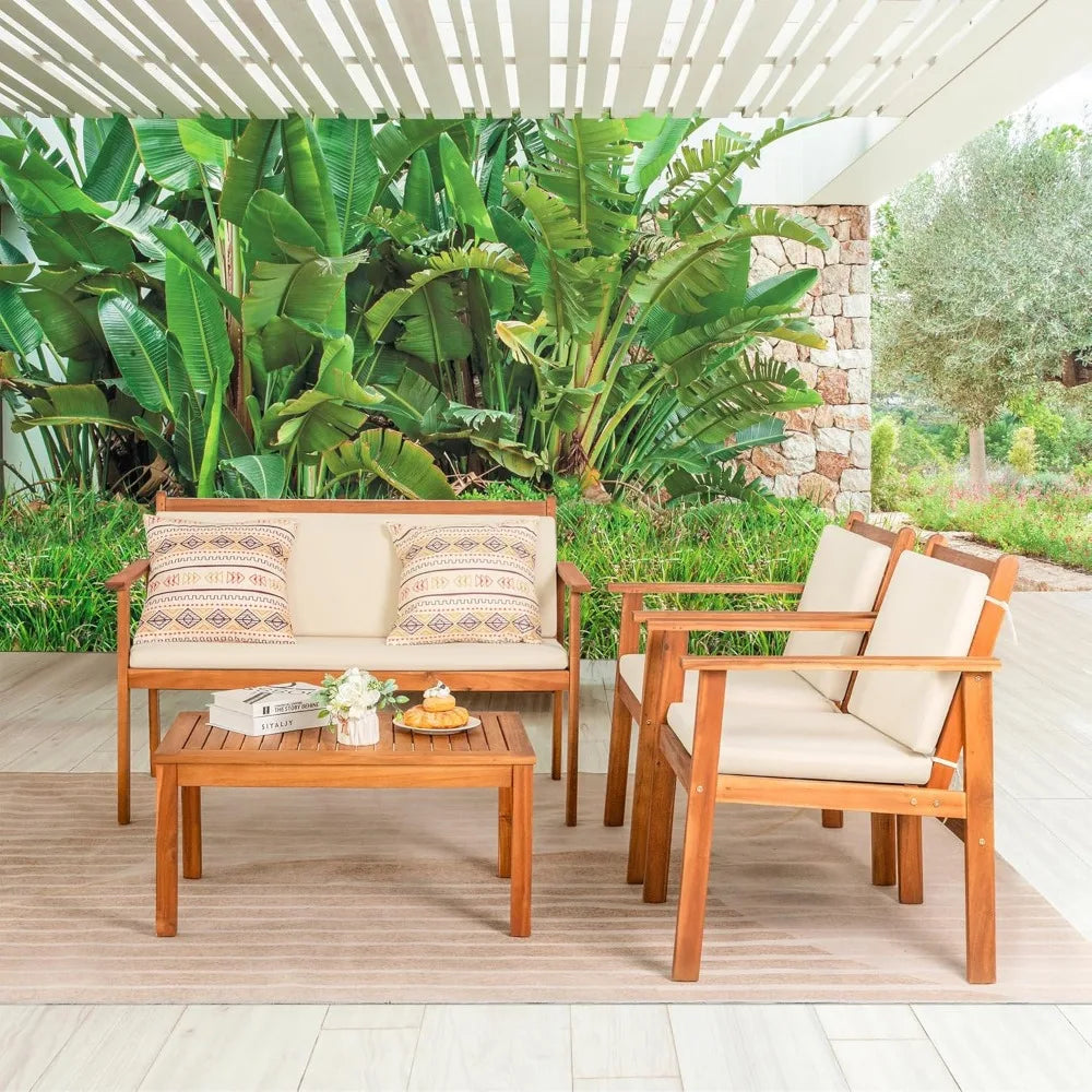 • Compact balcony furniture set for small spaces