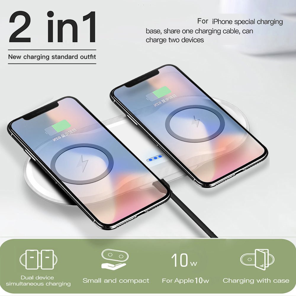 Wireless Charger Dual Mobile Phone Charger - My Web Bazaar