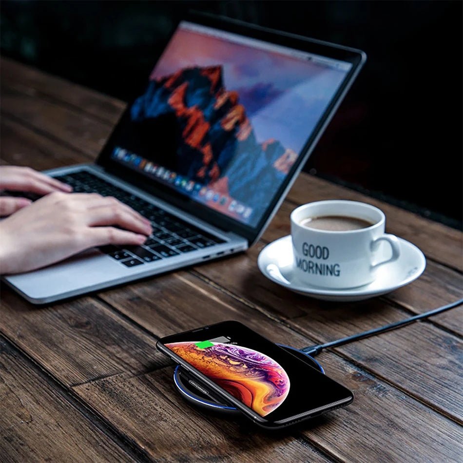 Wireless Charger For I - Phone Fast Wireless Charging Pad For Sam - sung High Speed - My Web Bazaar