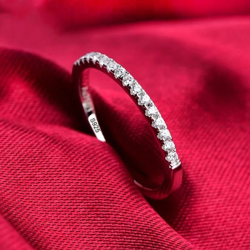 With Certificate Romantic Heart Rings,100% Solid 925 Silver Ring,High Quality Zircon Diamant Wedding Band Gift Jewelry for Women - My Web Bazaar