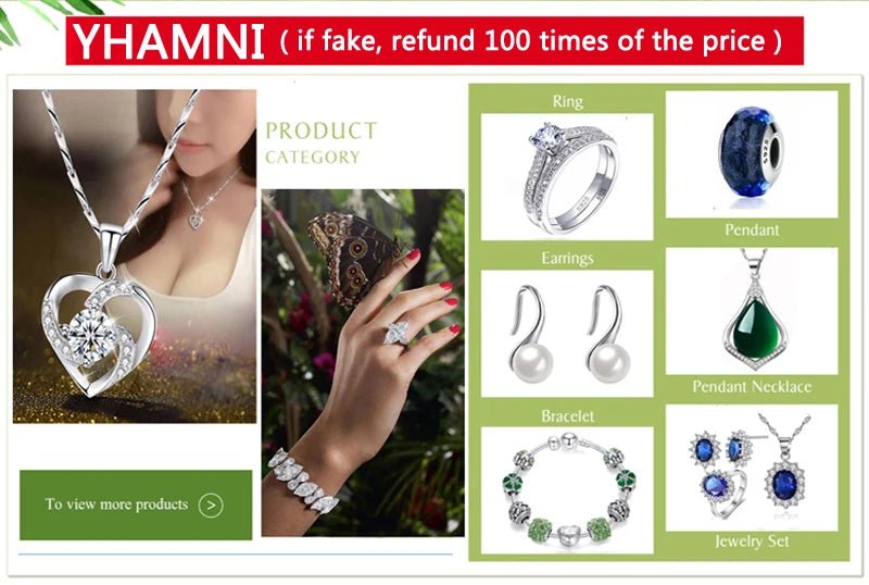 With Certificate Romantic Heart Rings,100% Solid 925 Silver Ring,High Quality Zircon Diamant Wedding Band Gift Jewelry for Women - My Web Bazaar