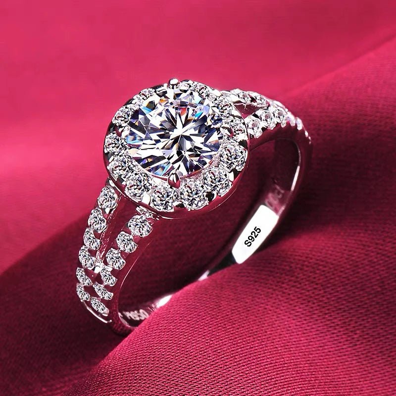 YHAMNI 100% Real Certified Tibetan Silver Rings for Women Men High Quality Round Zircon Wedding Engagement Band Gift Jewelry - My Web Bazaar