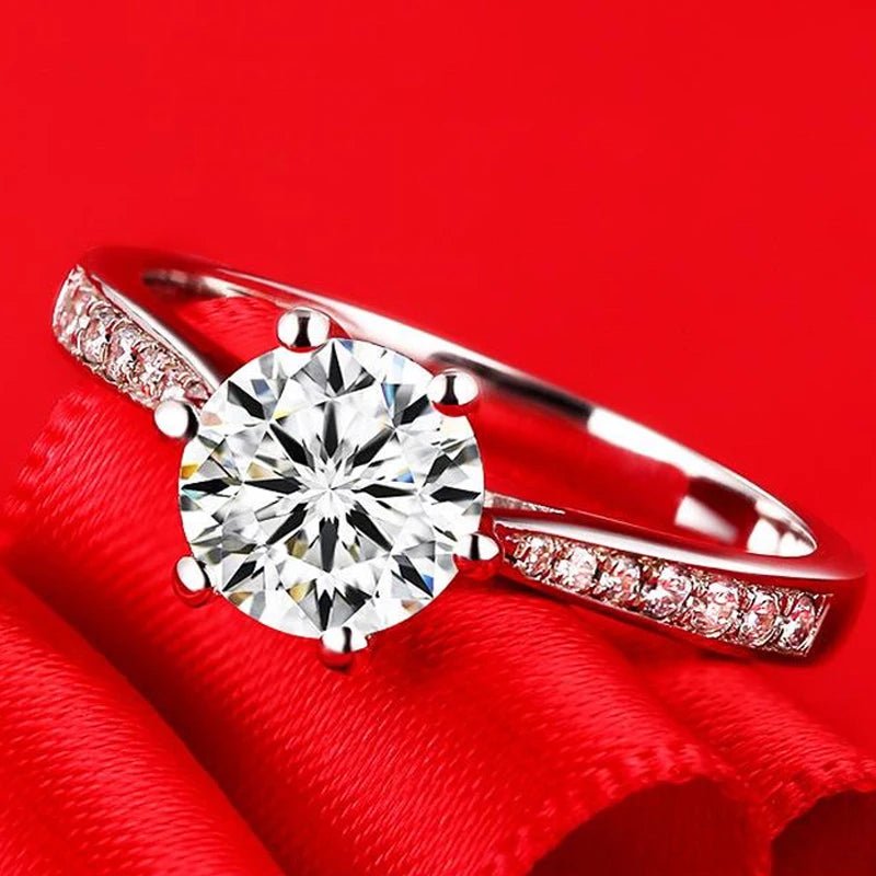 YHAMNI 100% Real Certified Tibetan Silver Rings for Women Men High Quality Round Zircon Wedding Engagement Band Gift Jewelry - My Web Bazaar