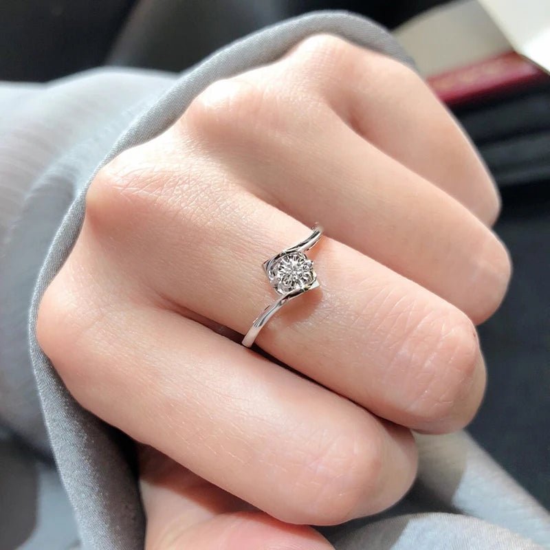 YHAMNI 100% Real Certified Tibetan Silver Rings for Women Men High Quality Round Zircon Wedding Engagement Band Gift Jewelry - My Web Bazaar