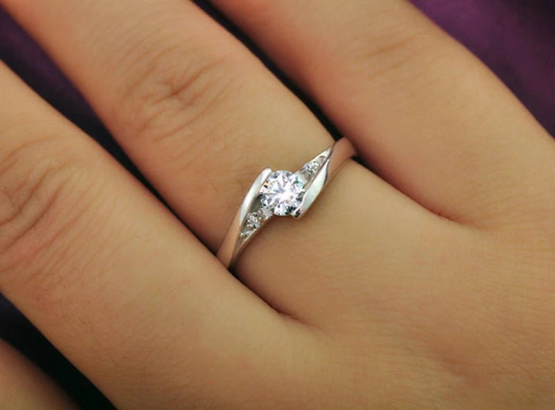YHAMNI 100% Real Certified Tibetan Silver Rings for Women Men High Quality Round Zircon Wedding Engagement Band Gift Jewelry - My Web Bazaar