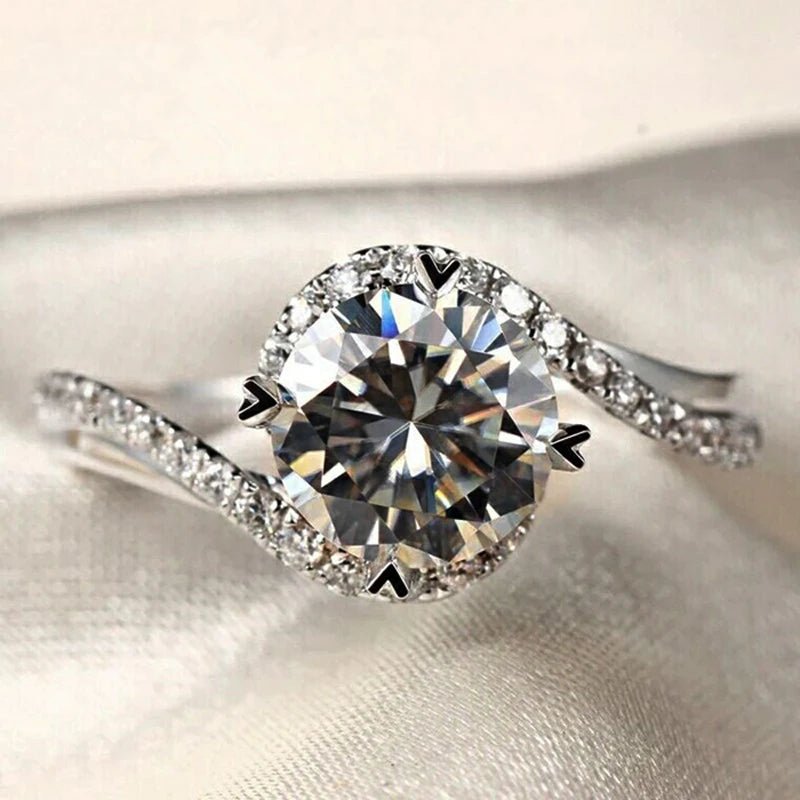 YHAMNI 100% Real Certified Tibetan Silver Rings for Women Men High Quality Round Zircon Wedding Engagement Band Gift Jewelry - My Web Bazaar