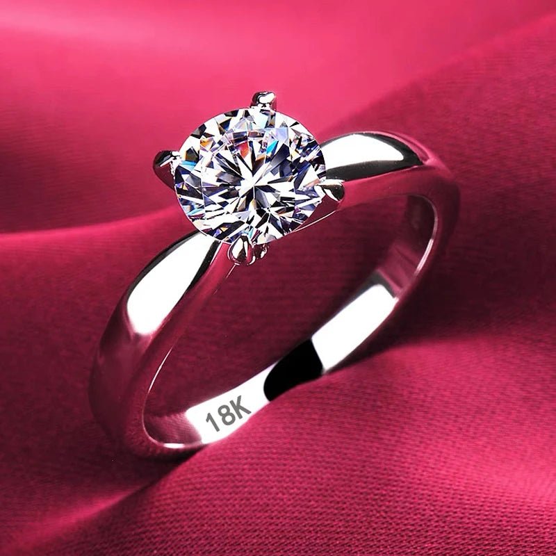 YHAMNI With Credentials High Quality Real Tibetan Silver Rings Sparkling Round CZ Zirconia Diamant Ring Wedding Bands for Women - My Web Bazaar