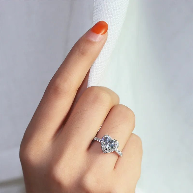 YHAMNI With Credentials High Quality Real Tibetan Silver Rings Sparkling Round CZ Zirconia Diamant Ring Wedding Bands for Women - My Web Bazaar