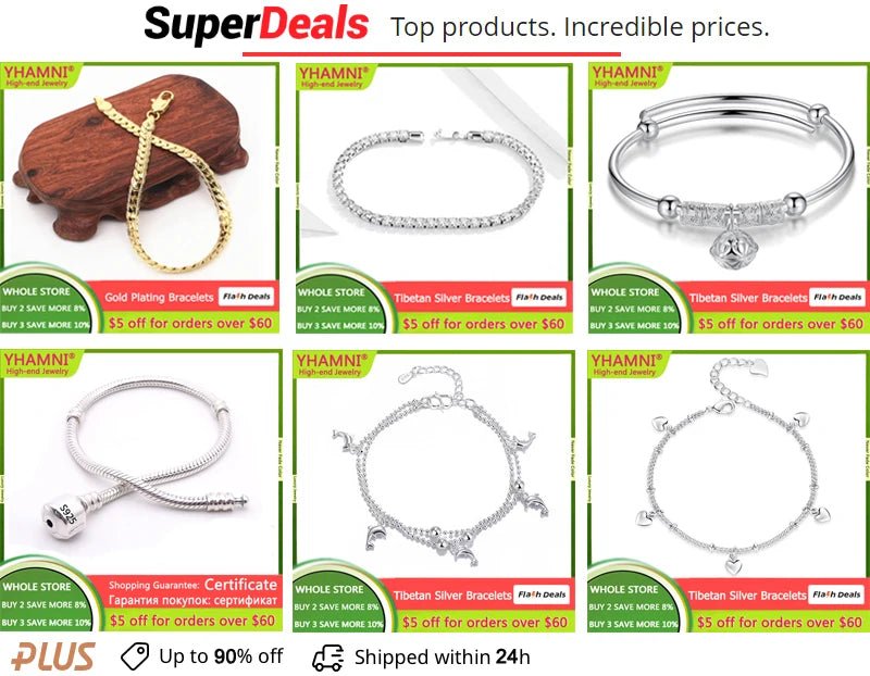 YHAMNI With Credentials High Quality Real Tibetan Silver Rings Sparkling Round CZ Zirconia Diamant Ring Wedding Bands for Women - My Web Bazaar