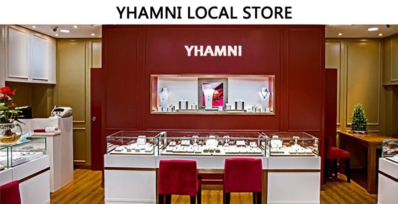 YHAMNI With Credentials High Quality Real Tibetan Silver Rings Sparkling Round CZ Zirconia Diamant Ring Wedding Bands for Women - My Web Bazaar