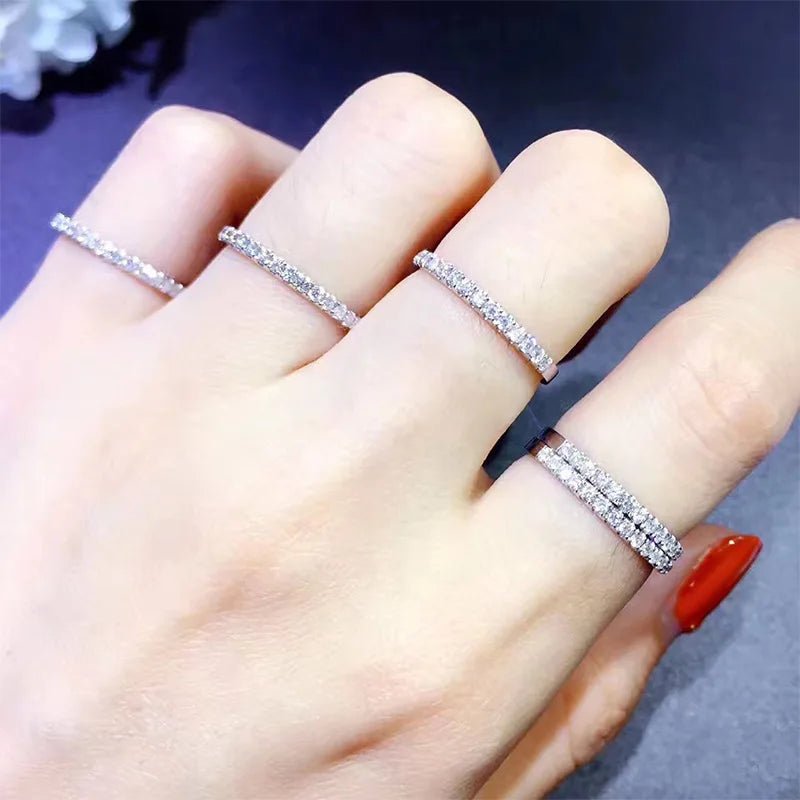 YHAMNI With Credentials High Quality Real Tibetan Silver Rings Sparkling Round CZ Zirconia Diamant Ring Wedding Bands for Women - My Web Bazaar