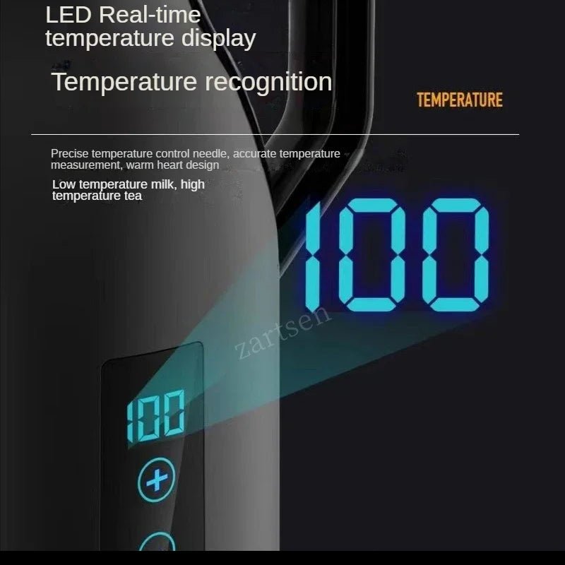 12V/24V 1000ML Car Electric Kettle | Digital Display Convenience - My Web Bazaar