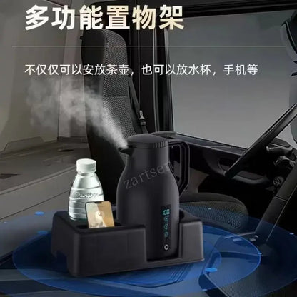 12V/24V 1000ML Car Electric Kettle | Digital Display Convenience - My Web Bazaar