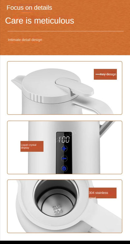 12V/24V 1000ML Car Electric Kettle | Digital Display Convenience - My Web Bazaar