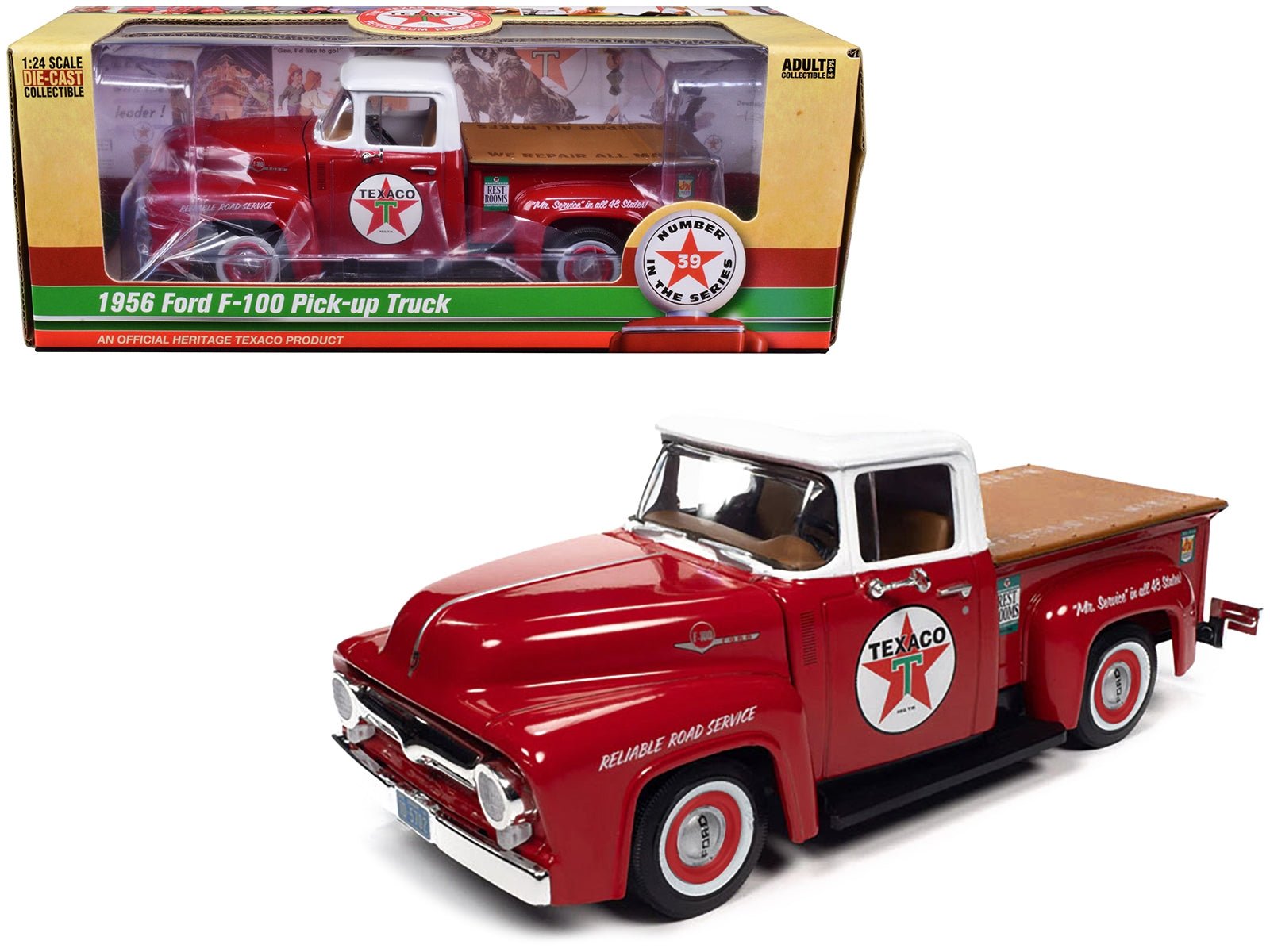 1956 Ford F - 100 Diecast Model | Texaco Vintage Truck Display - My Web Bazaar