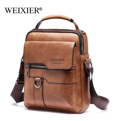 2021 New Men's Messenger Bag Brand Designer PU Leather Retro Large - Capacity Shoulder Bag Travel Backpack Sac à main - My Web Bazaar