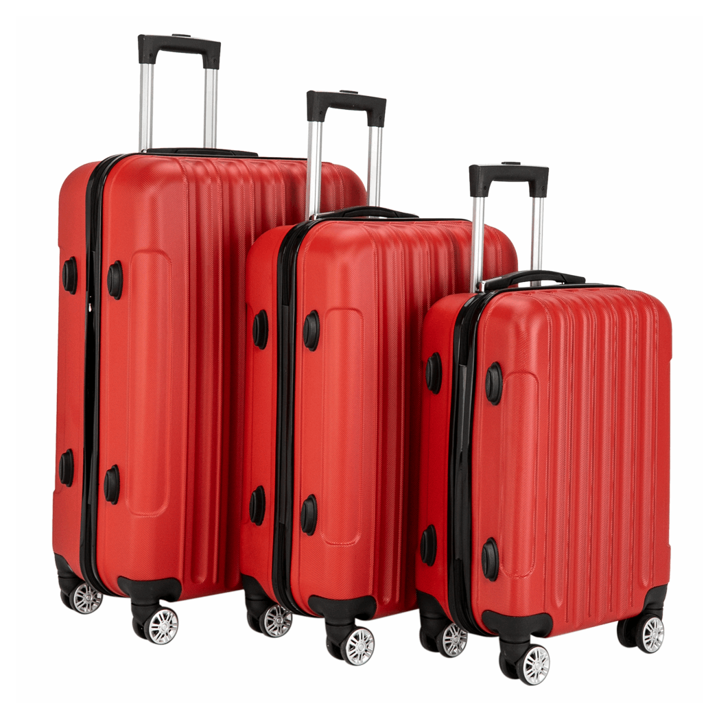 3 - in - 1 Multifunctional Red Luggage Set | Large Capacity Travel - My Web Bazaar