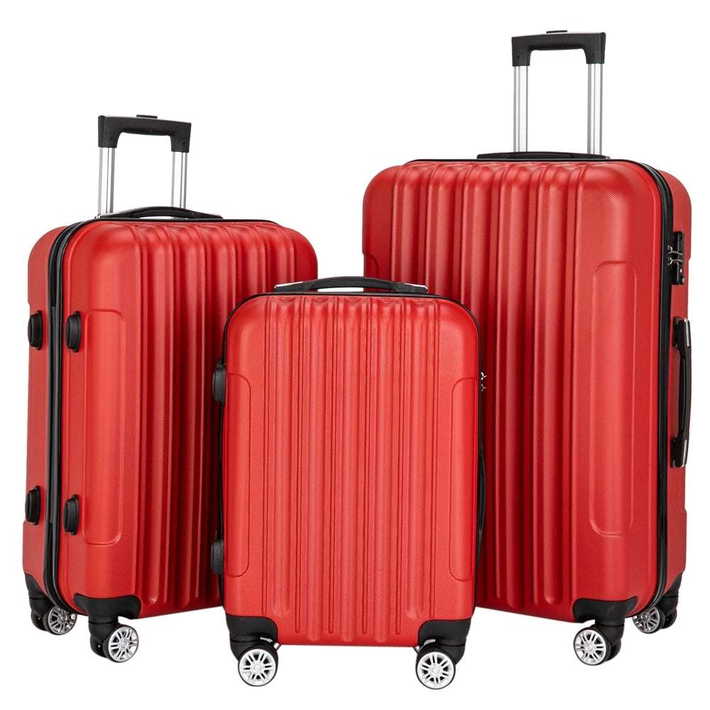 3 - in - 1 Multifunctional Red Luggage Set | Large Capacity Travel - My Web Bazaar