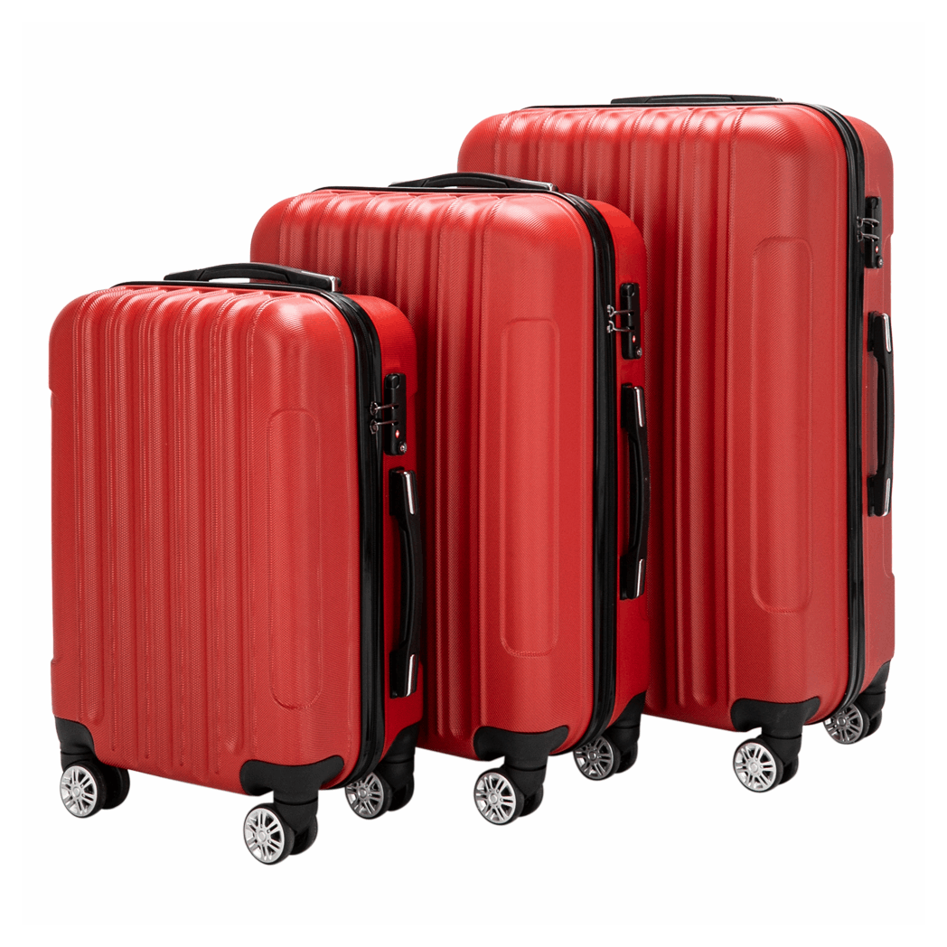 3 - in - 1 Multifunctional Red Luggage Set | Large Capacity Travel - My Web Bazaar