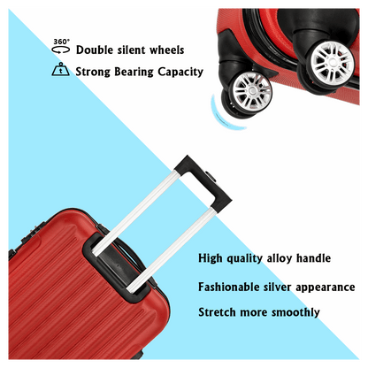 3 - in - 1 Multifunctional Red Luggage Set | Large Capacity Travel - My Web Bazaar