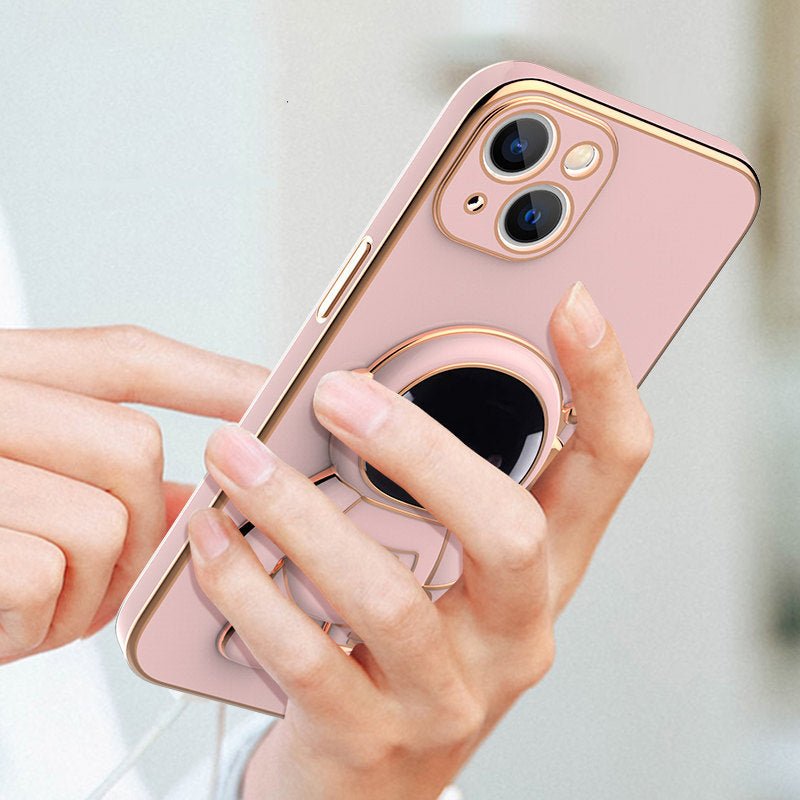 3D Astronaut Phone Case Anti - Drop Electroplating Bracket - My Web Bazaar
