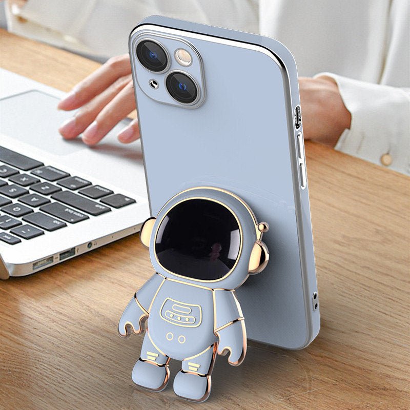 3D Astronaut Phone Case Anti - Drop Electroplating Bracket - My Web Bazaar