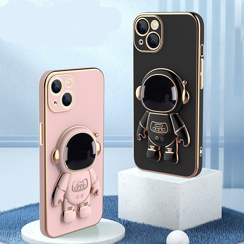 3D Astronaut Phone Case Anti - Drop Electroplating Bracket - My Web Bazaar