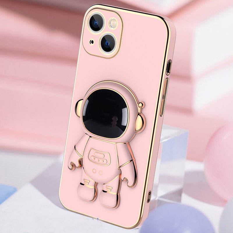 3D Astronaut Phone Case Anti - Drop Electroplating Bracket - My Web Bazaar