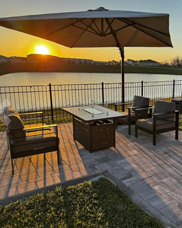7-Piece Outdoor Rattan Patio Furniture Set – Sectional Sofa Conversation Set