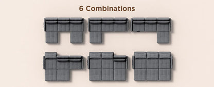 84" Convertible Sectional Sofa Bed – Pull-Out Sleeper Couch with Adjustable Backrest & Ottoman