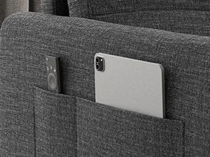 84" Convertible Sectional Sofa Bed – Pull-Out Sleeper Couch with Adjustable Backrest & Ottoman