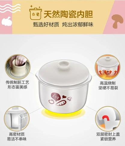 Baby Porridge Pot Stewpan | Ceramic Slow Cooker for Healthy Meals - My Web Bazaar
