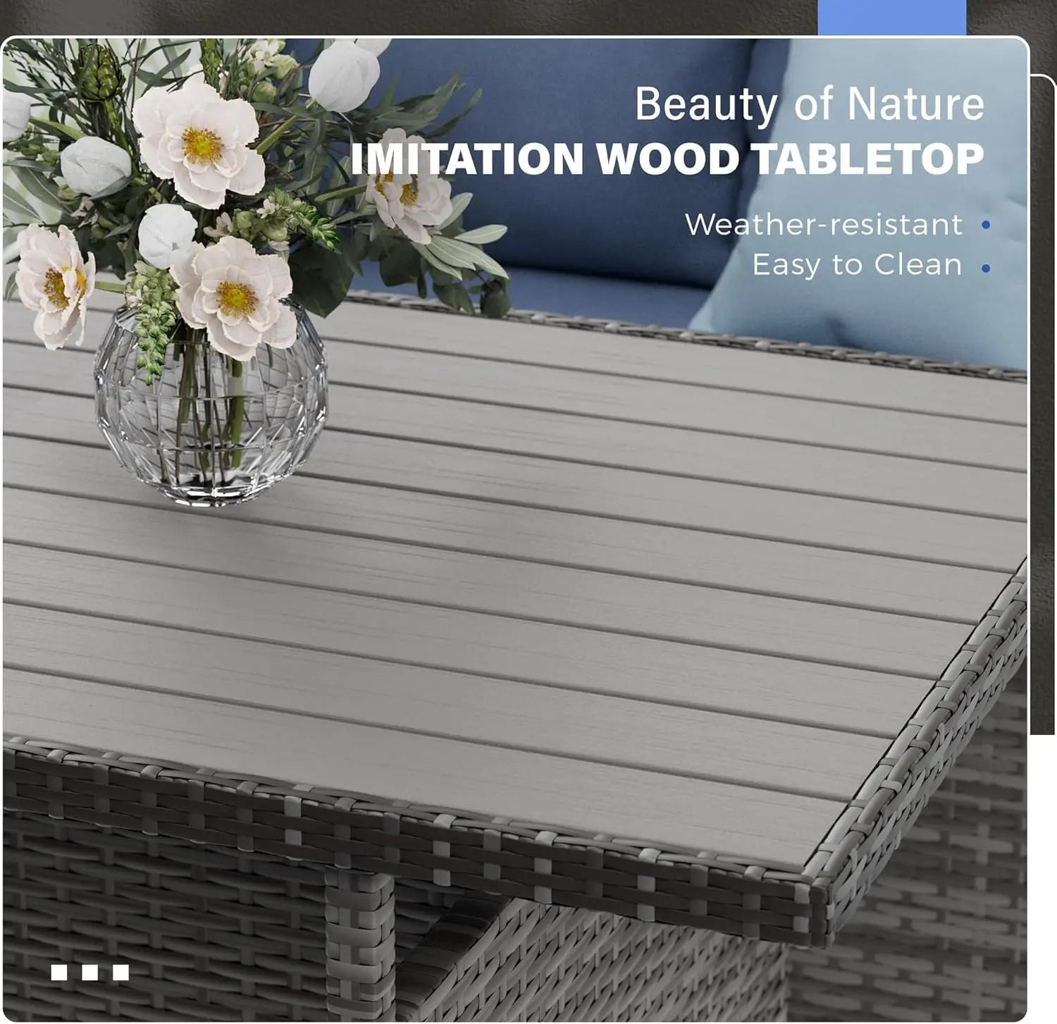 • Backyard rattan seating set grey