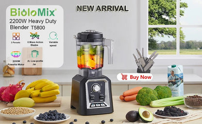 BioloMix 3HP 2200W Blender | Heavy Duty Juicer for Smoothies - My Web Bazaar