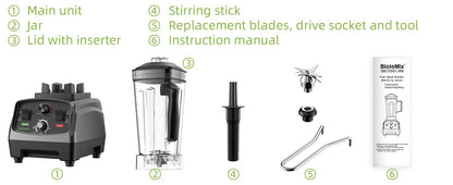 BioloMix 3HP 2200W Blender | Heavy Duty Juicer for Smoothies - My Web Bazaar