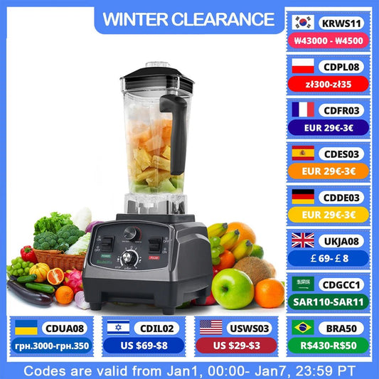 BioloMix 3HP 2200W Blender | Heavy Duty Juicer for Smoothies - My Web Bazaar