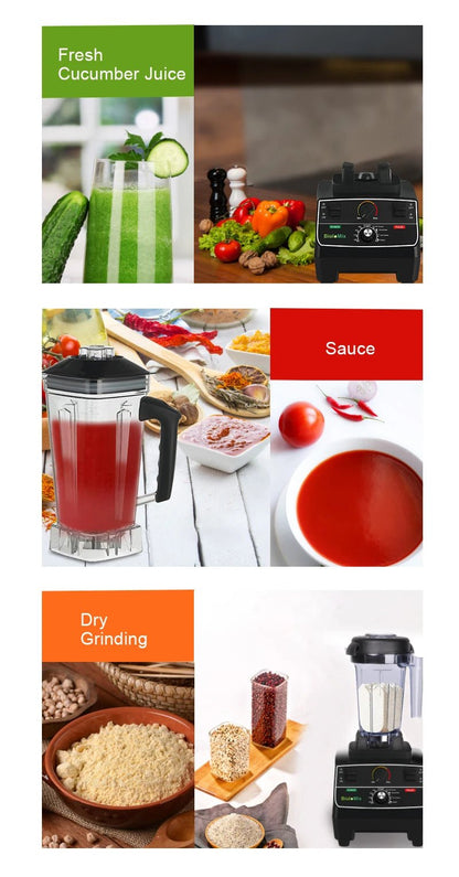 BioloMix BPA Free 2L Jar Blender | 2200W for Smoothies & More - My Web Bazaar