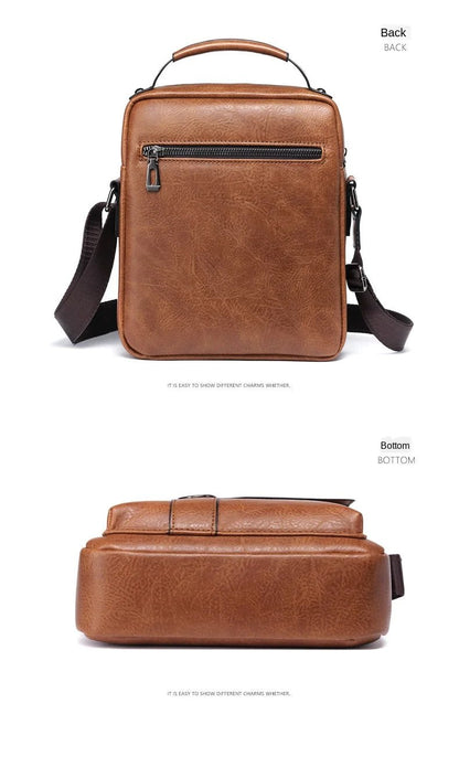 Brand Men Shoulder Bag for 9.7" iPad PU Leather Flaps Crossbody Bag - My Web Bazaar