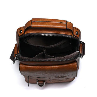 Brand Men Shoulder Bag for 9.7" iPad PU Leather Flaps Crossbody Bag - My Web Bazaar